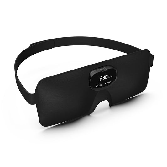 Smart EMS eye mask shown with USB charging cable