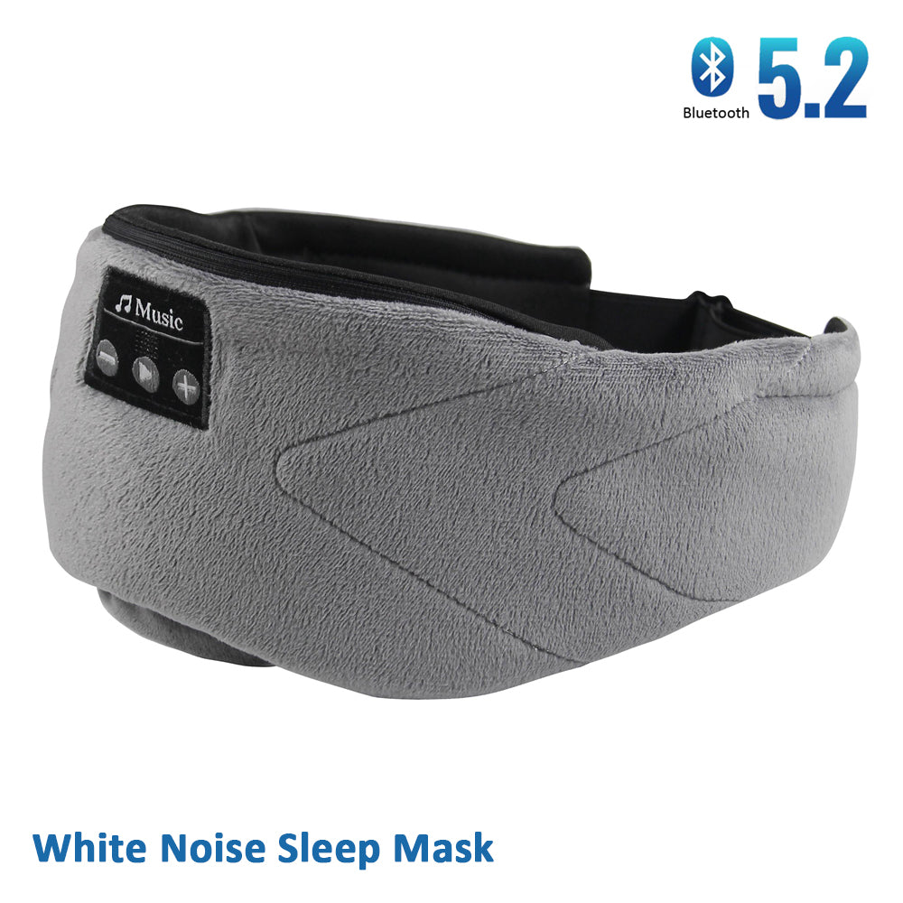Bluetooth sleep mask with white noise, close-up of the built-in speaker padding